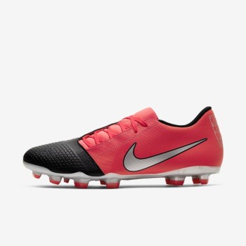 Nike PhantomVNM Club FG - Férfi Focicipő - Piros/Fekete/Metal Titán